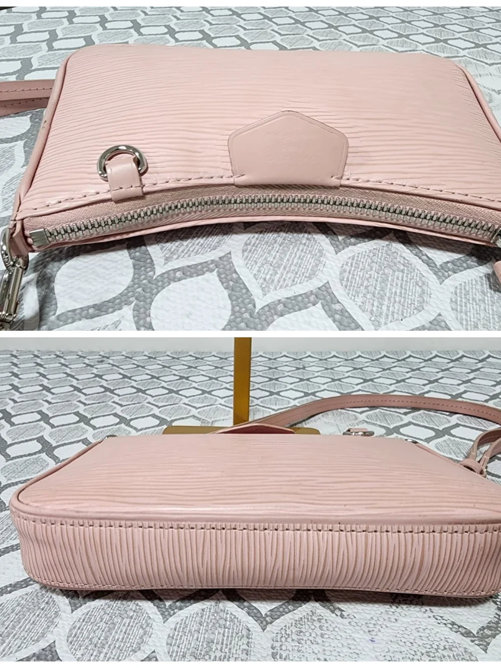 LOUIS VUITTON Epi Easy Pouch On Strap/Shoulder Bag Pink